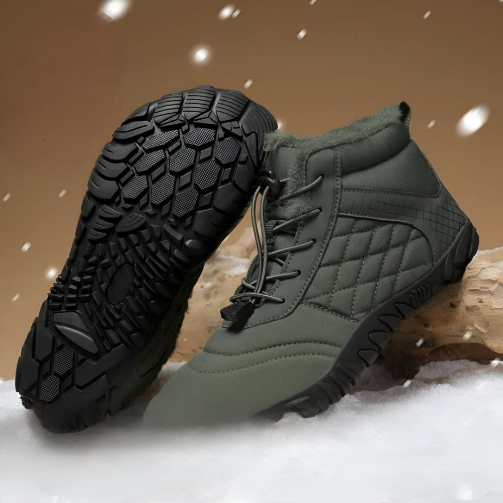 Heren Waterdichte Winter Wandelschoenen – Gevoerd Antislip