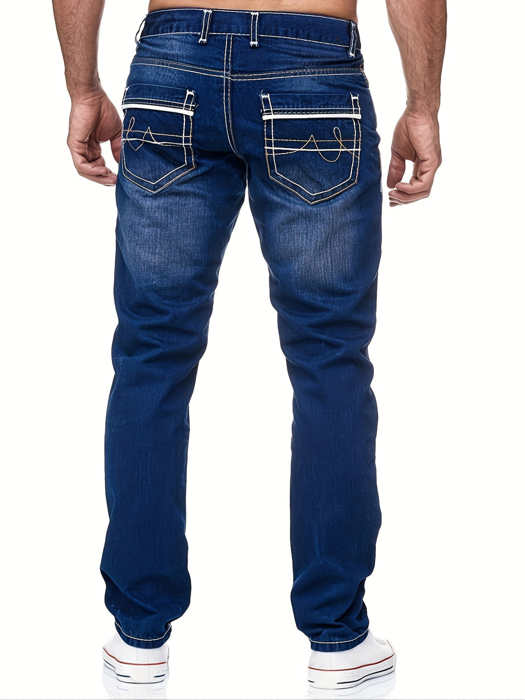 Heren Jeans Broek | Contrasterende Stiksels