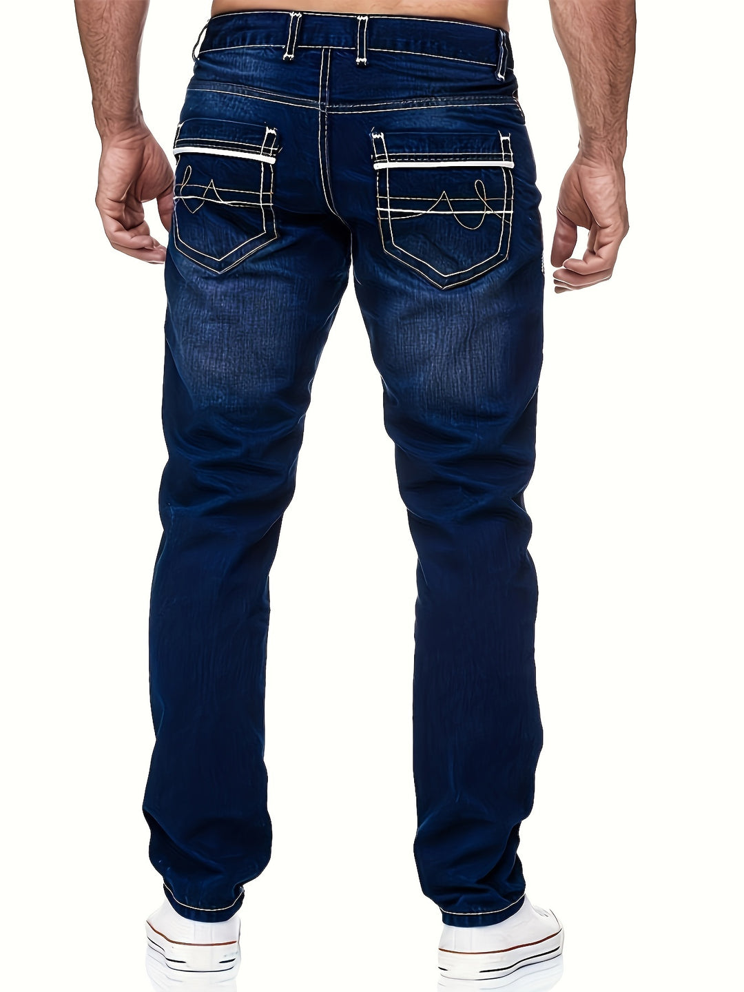 Heren Jeans Broek | Contrasterende Stiksels