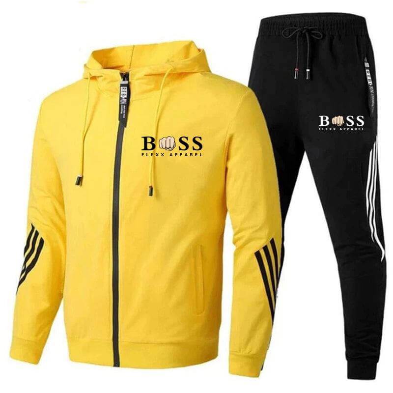 Heren sportief trainingspak | Hoodie met rits, joggingbroek
