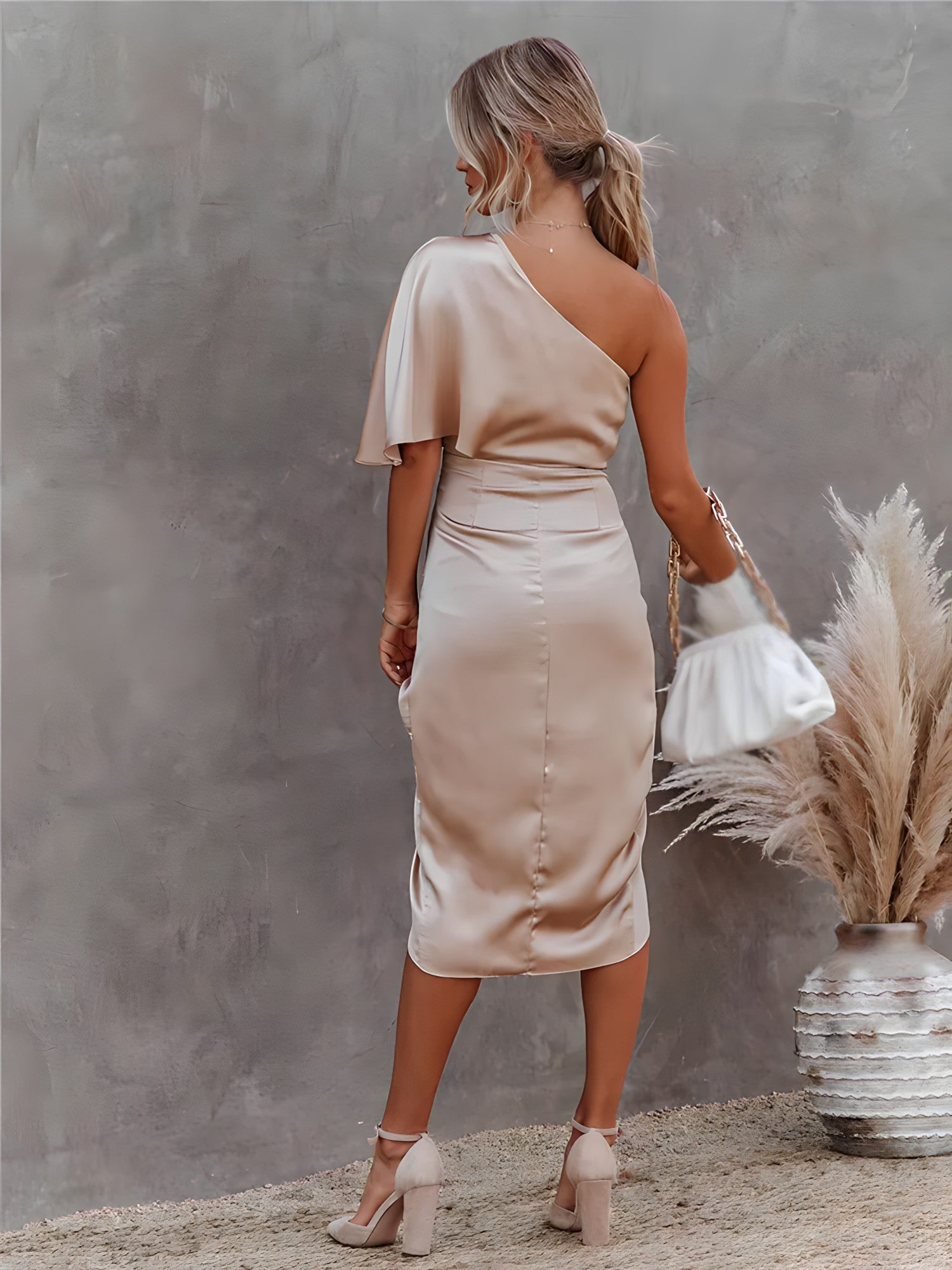 Dames Elegante asymmetrische avondjurk | Maxi