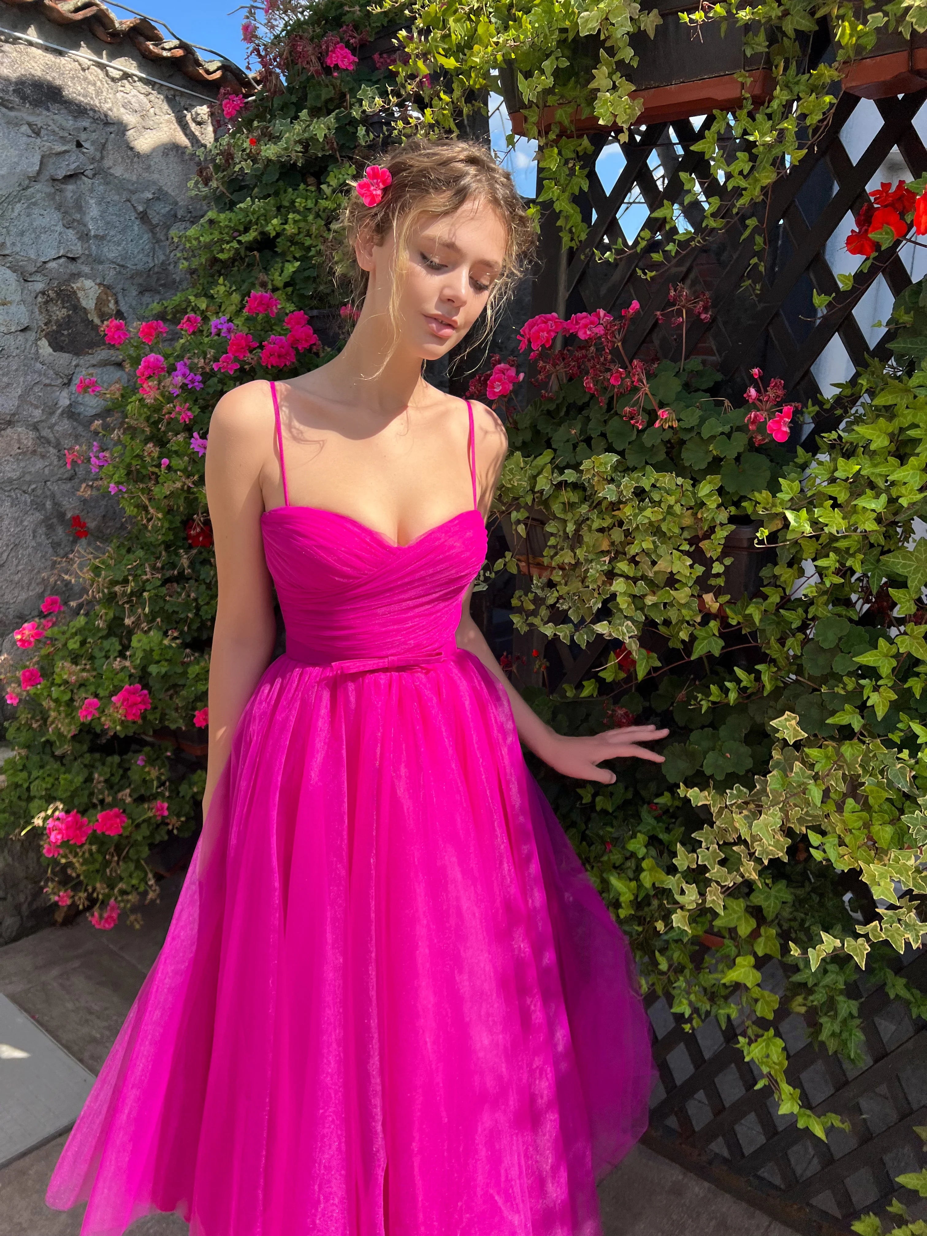 Dames Gala Tule Avondjurk | Midi