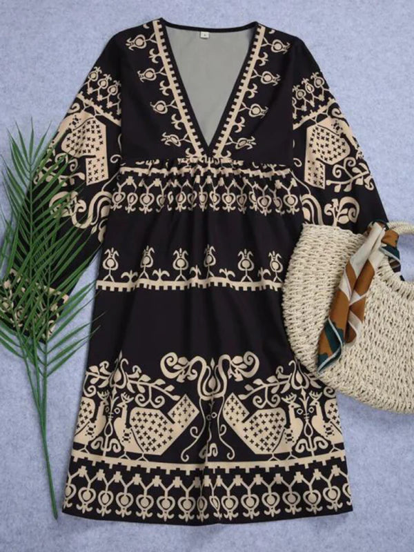 Dames Vintage Luchtige Zomerjurk | Mini