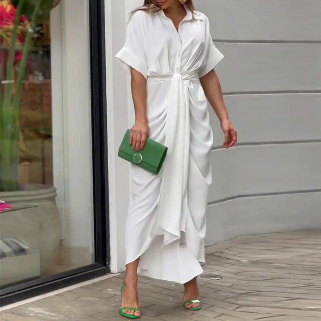 Dames Elegante Knoop Zomerjurk | Maxi