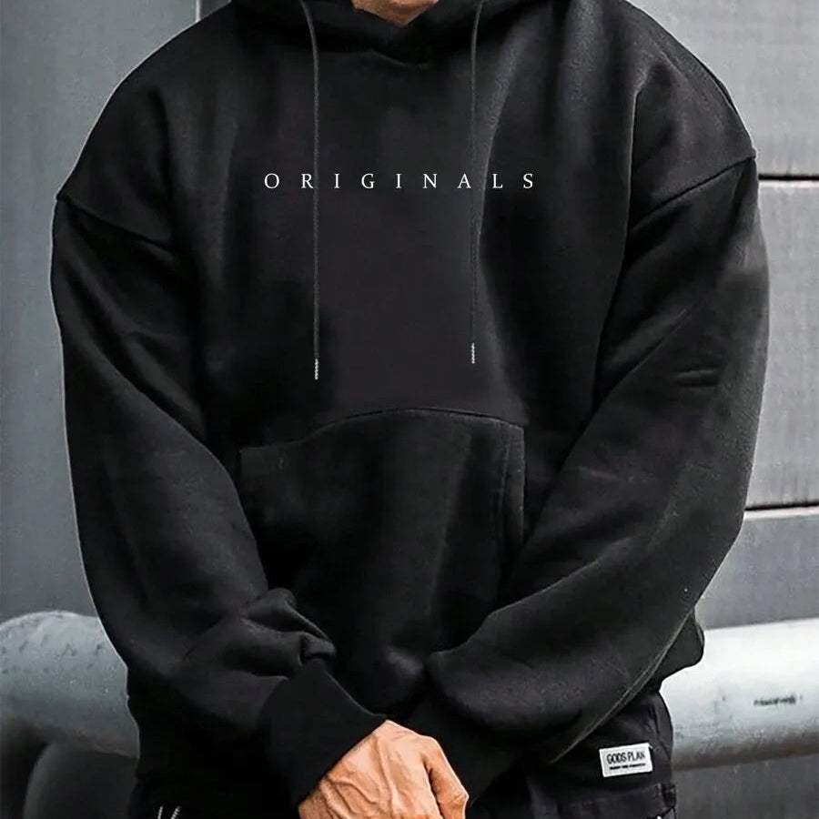 Felpa minimalista da uomo | Oversize, maniche lunghe