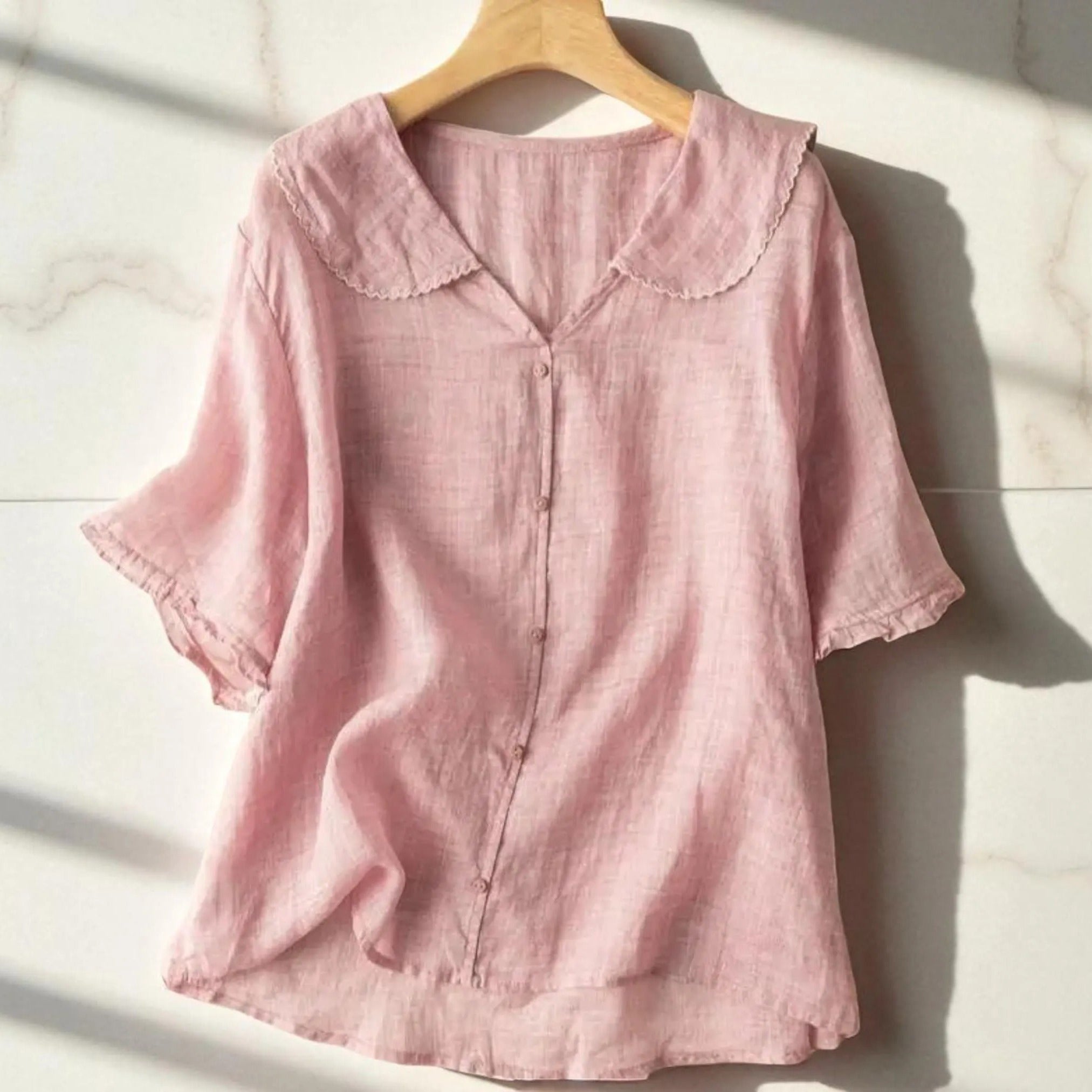Camicia elegante da donna in lino | top estivo arioso