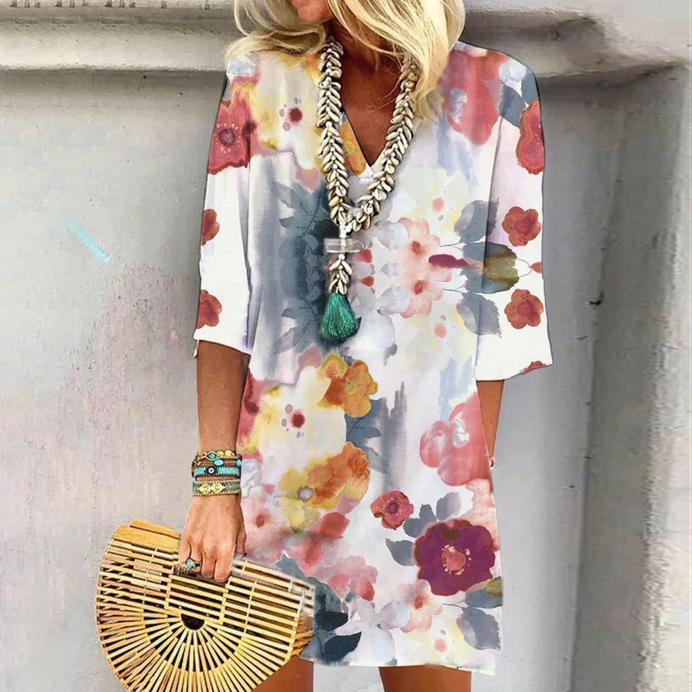 Abito estivo allegro e colorato da donna con stampa | Mini