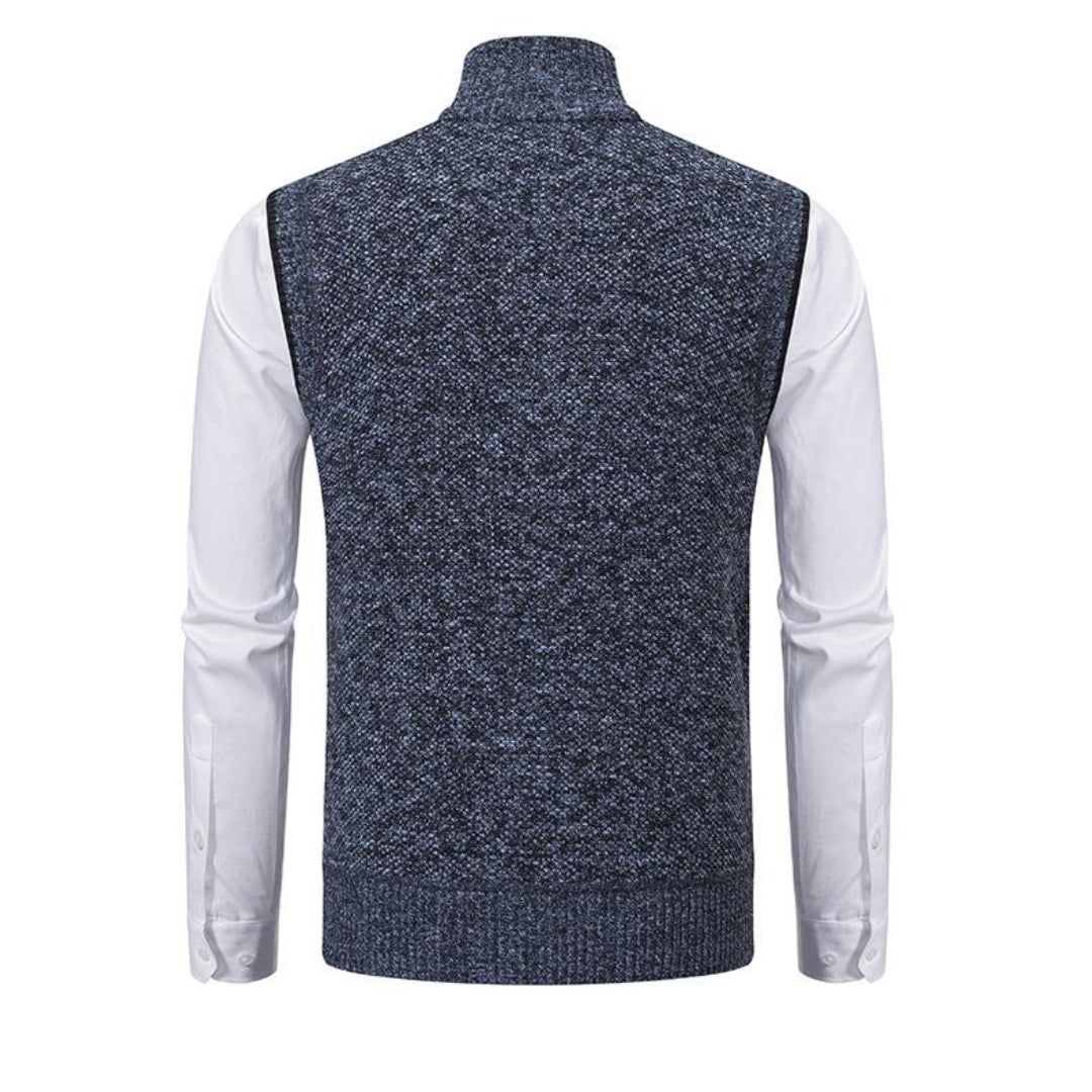 Heren Gebreide Herfst Weste | Ritssluiting, Mouwloos