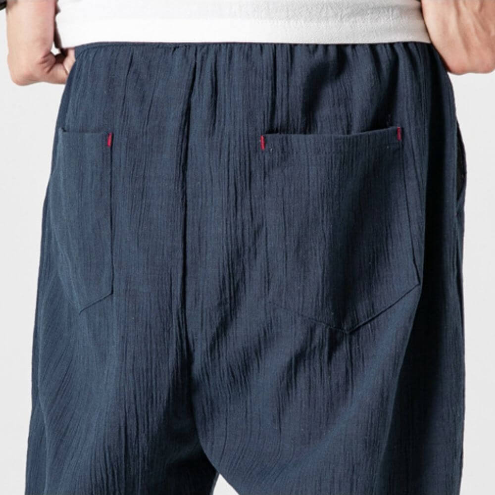 Pantaloni Estivi Comodi da Uomo in Lino | Vestibilità Larga con Coulisse