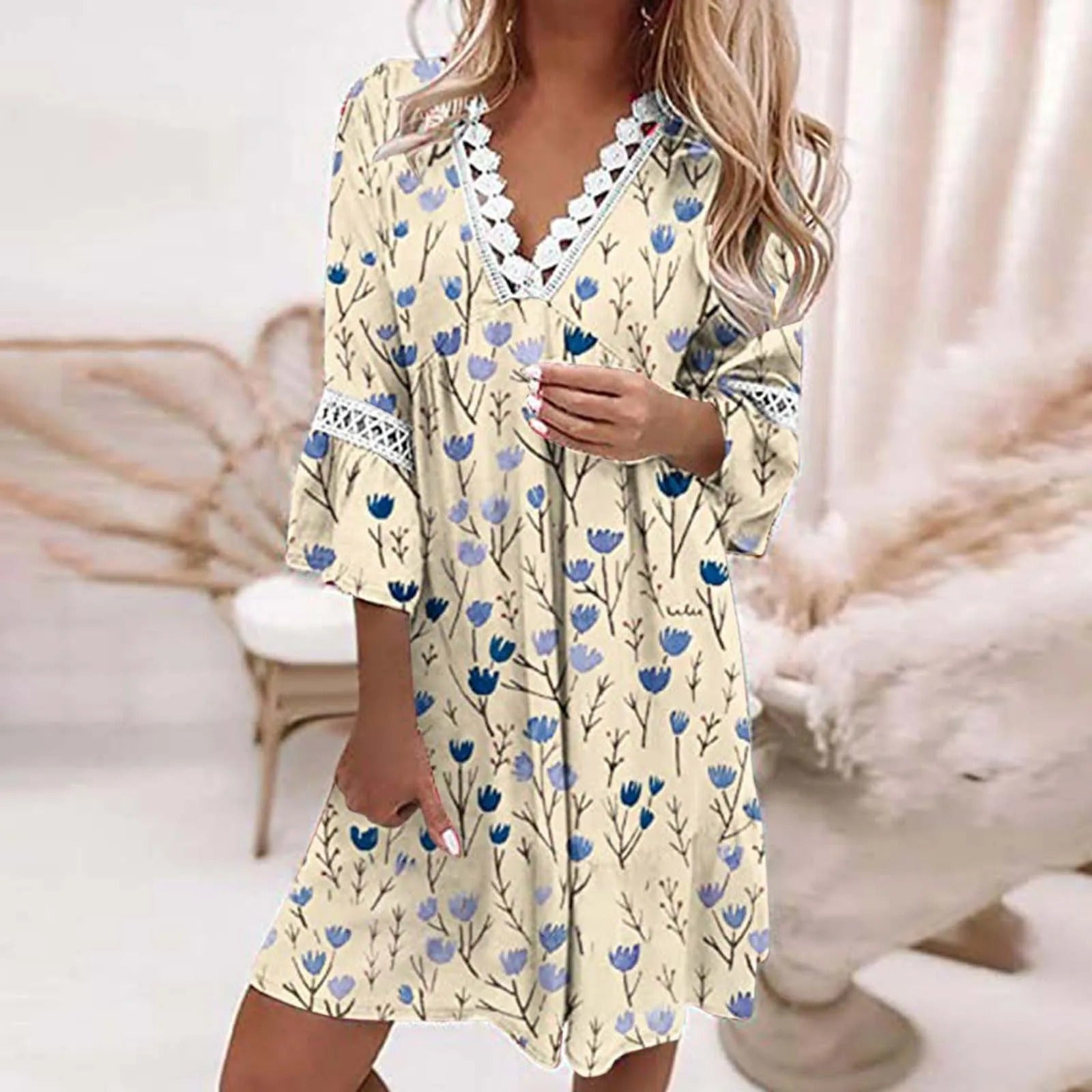 Dames Luchtige bohemien zomerjurk | Mini
