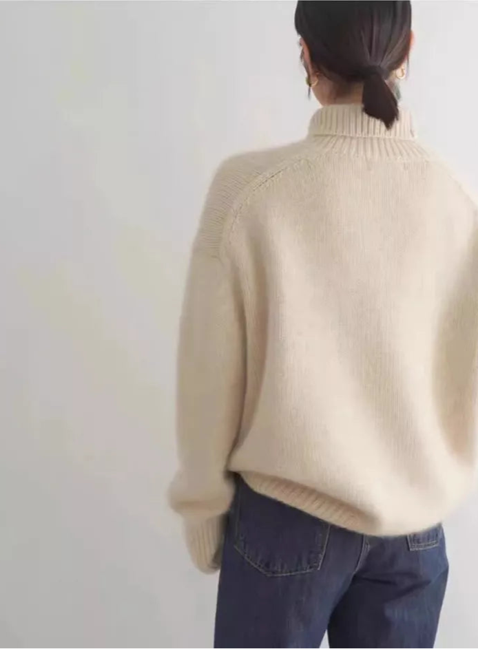 Dames Oversized Pullover | Rollkraag, Lang