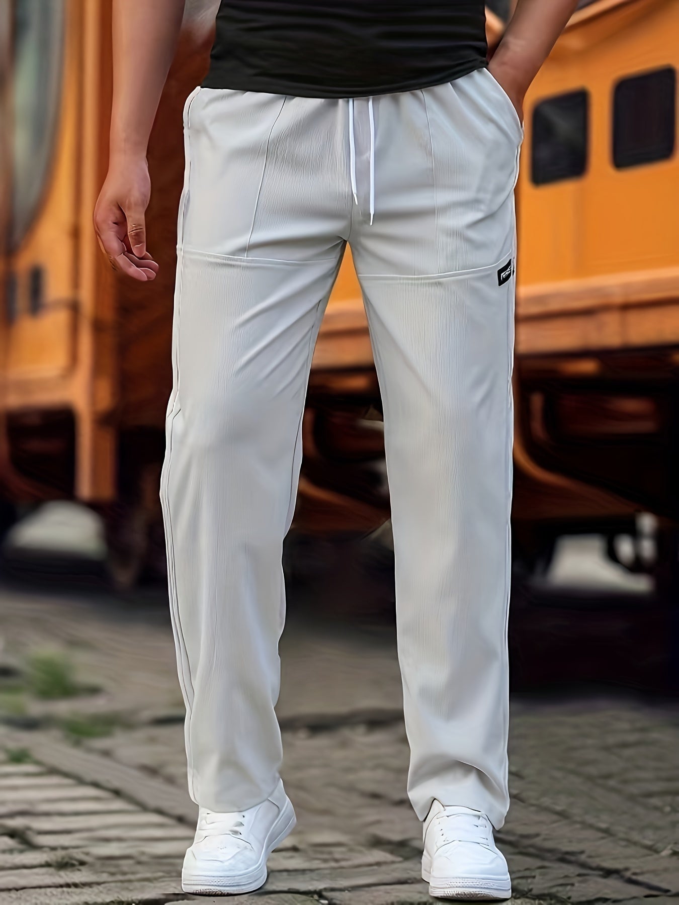 Heren Comfortabele Casual Joggingbroek | Elastische Taille, Trekkoord