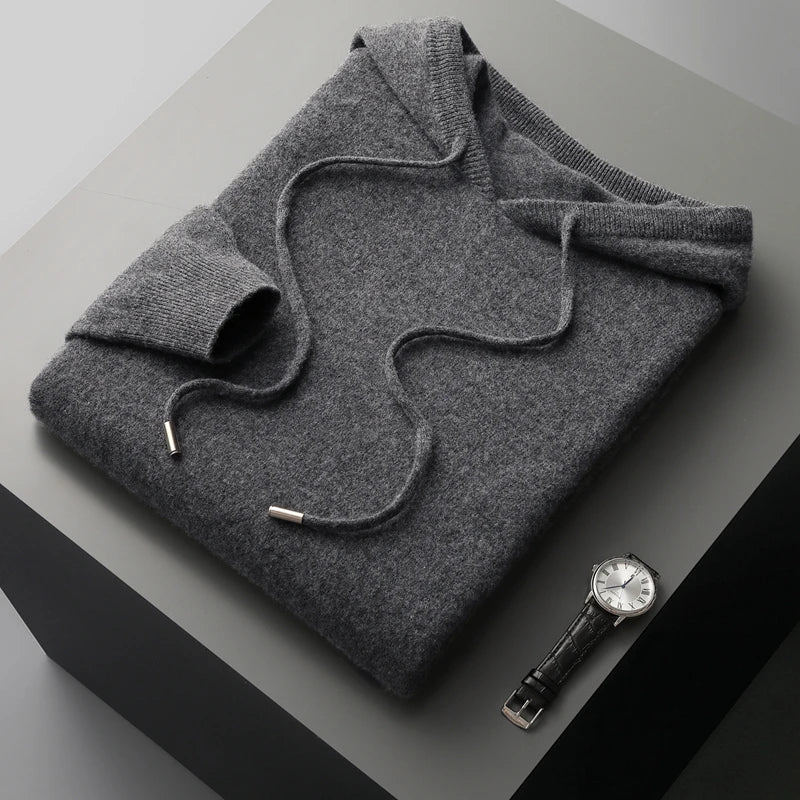 Heren Gebreide Trui met Capuchon | Zacht, Oversized