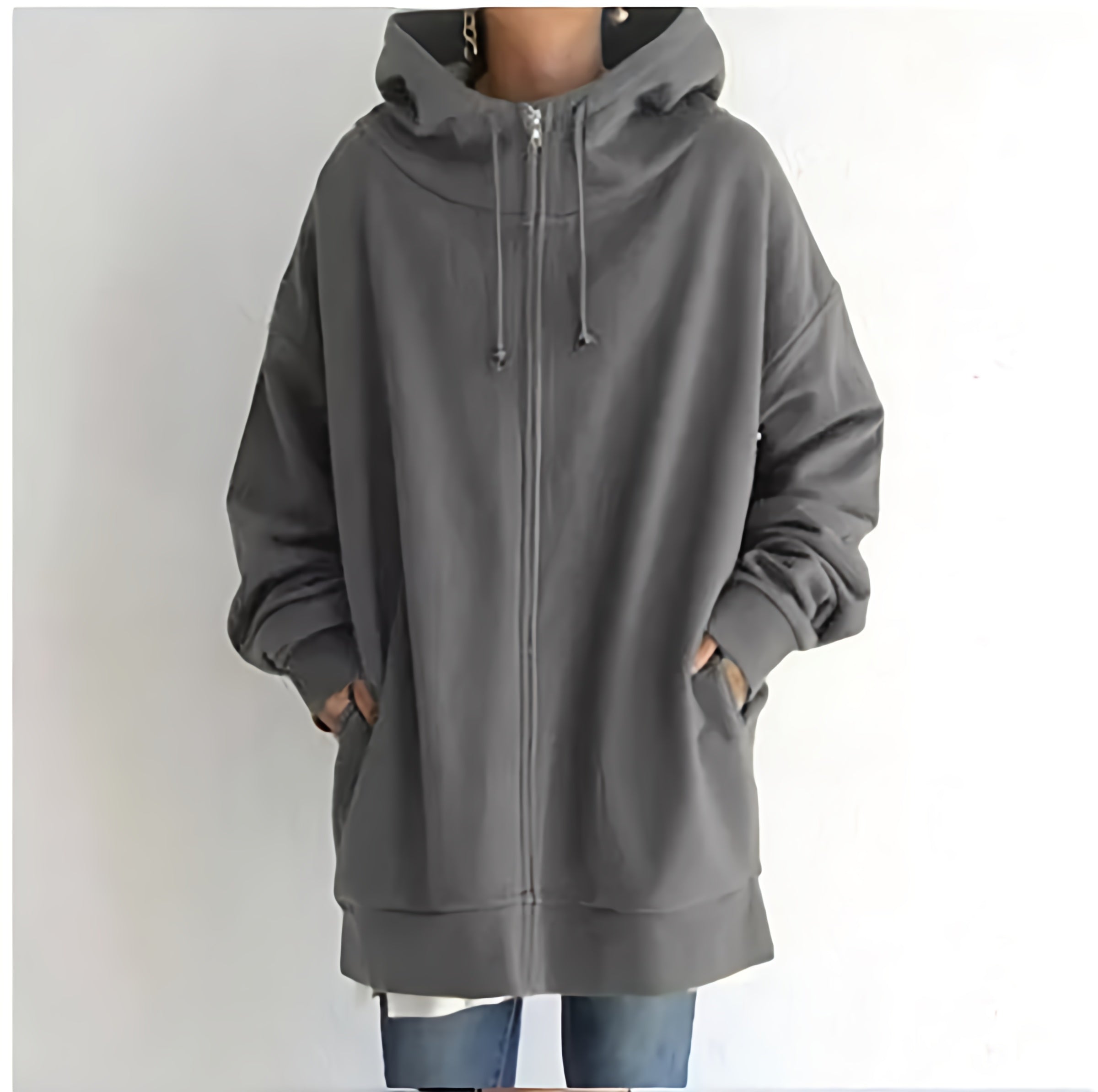 Felpa oversize da donna con cappuccio | Maniche lunghe, cappuccio