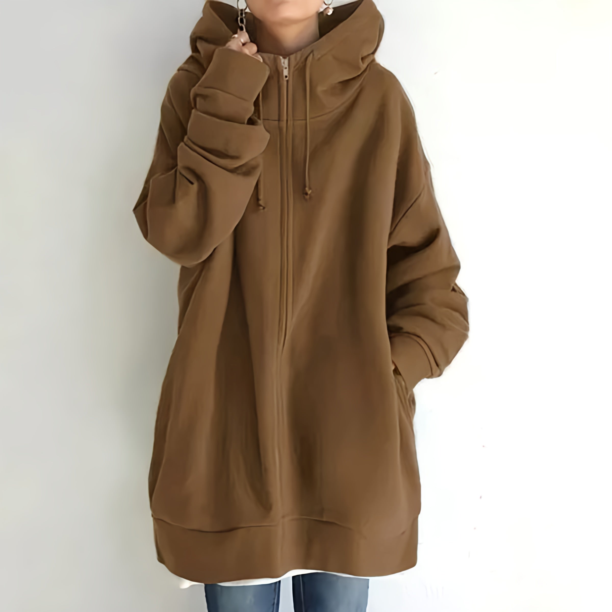 Felpa oversize da donna con cappuccio | Maniche lunghe, cappuccio