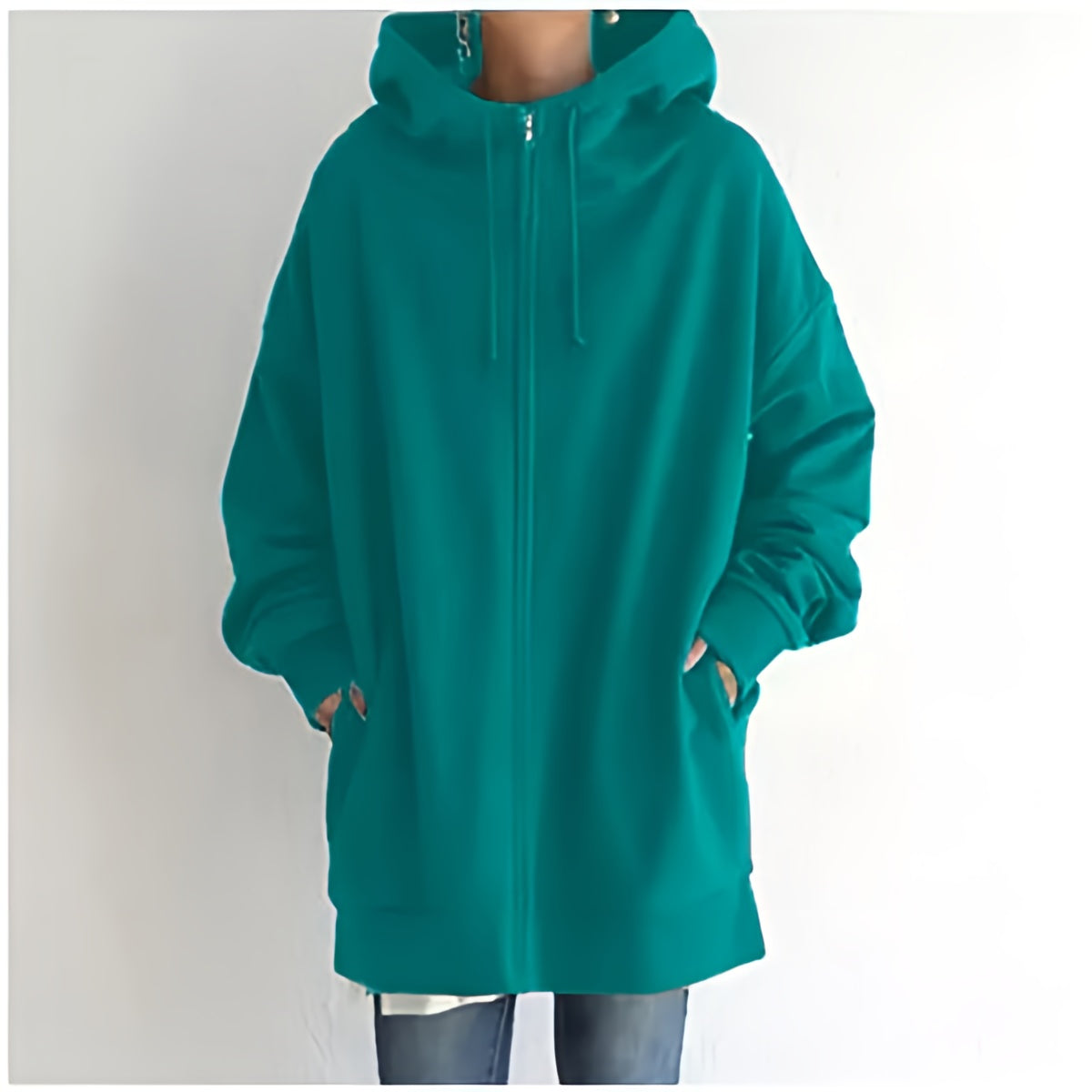 Felpa oversize da donna con cappuccio | Maniche lunghe, cappuccio
