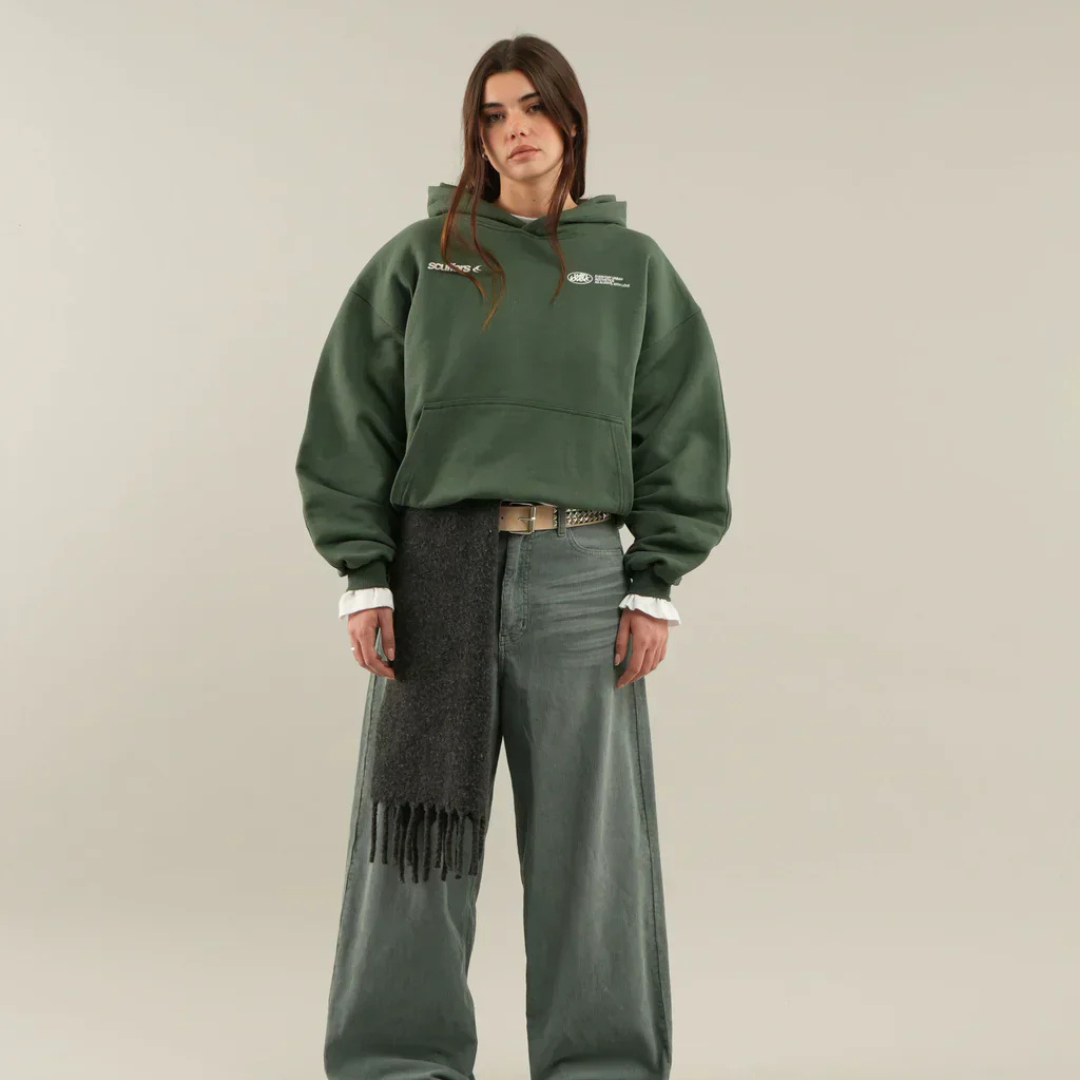 Unisex Oversized Hoodie | Lange Mouw, Capuchon Met Tekstopdruk