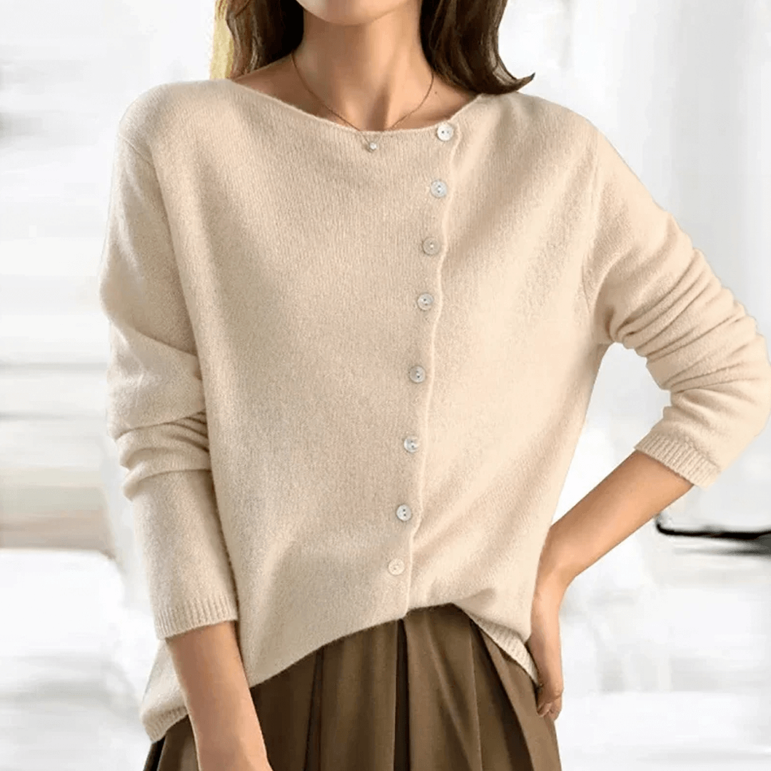 Dames oversized lange trui | gebreid warm
