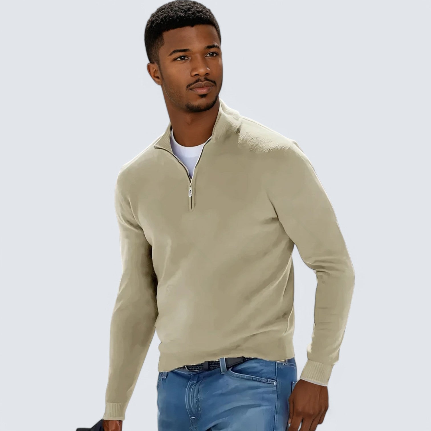 Heren Zipper Pullover | Korte Ritsstijl