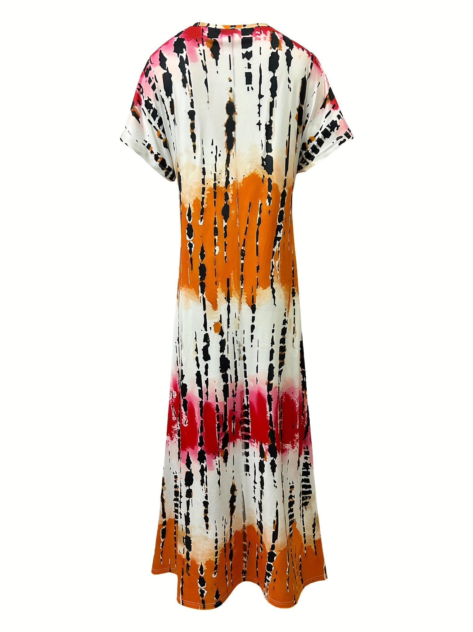 Abito estivo maxi da donna con esplosione di colori ariosi