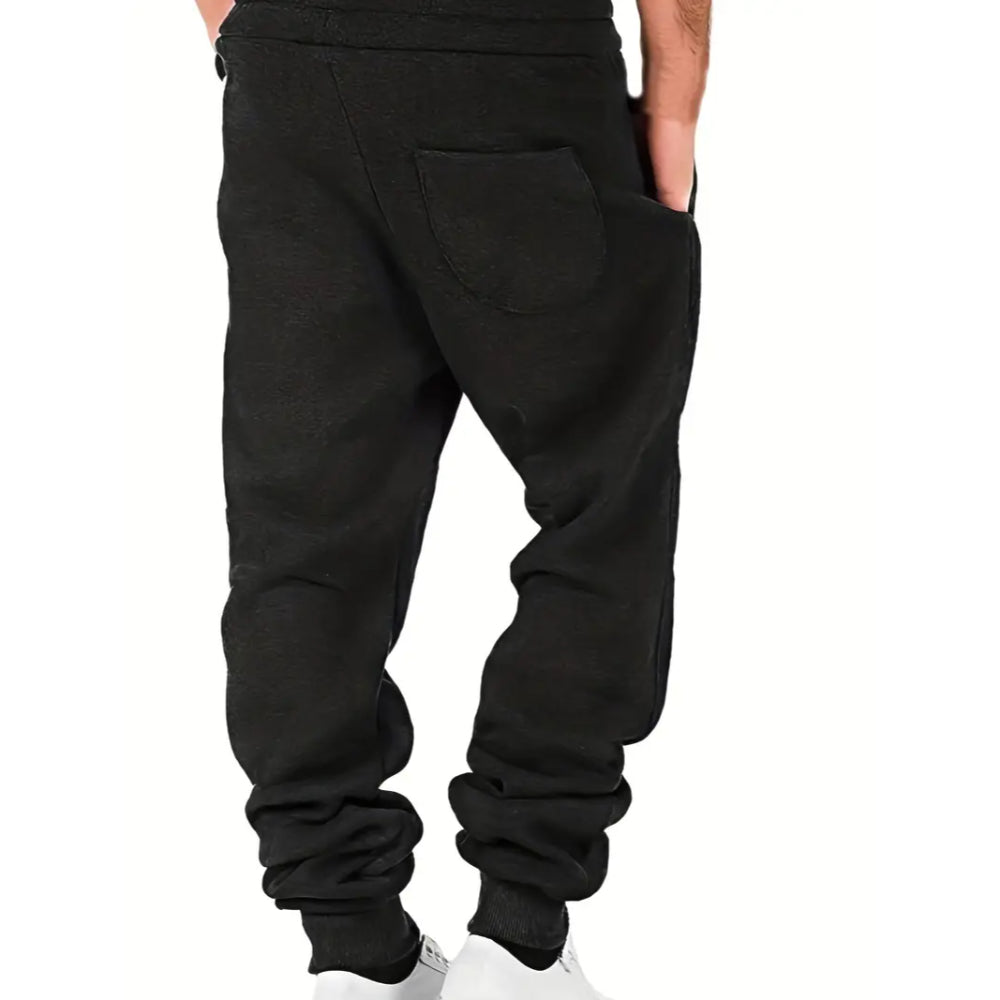Heren comfortabele joggingbroek katoenmix | Elastische taille trekkoord