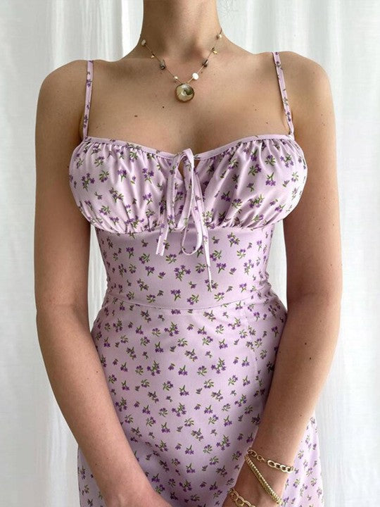 Dames Elegante Bloemenprint Zomerjurk | Midi