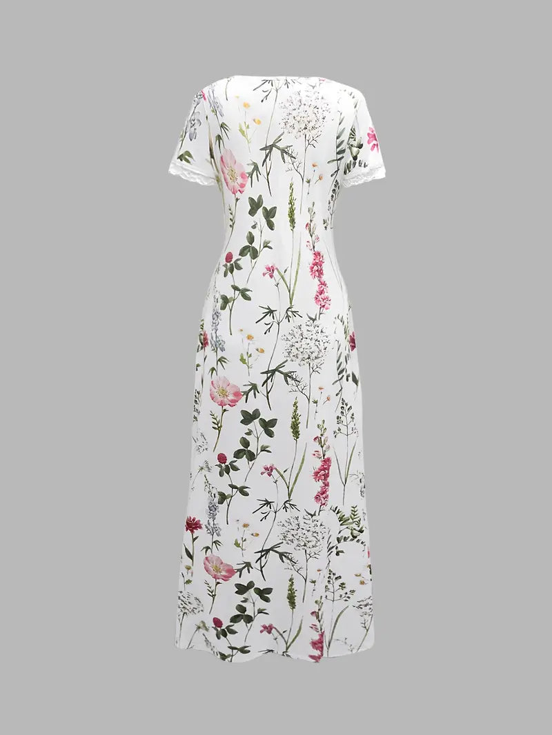 Dames Elegante Bloemen Zomerjurk | Maxi