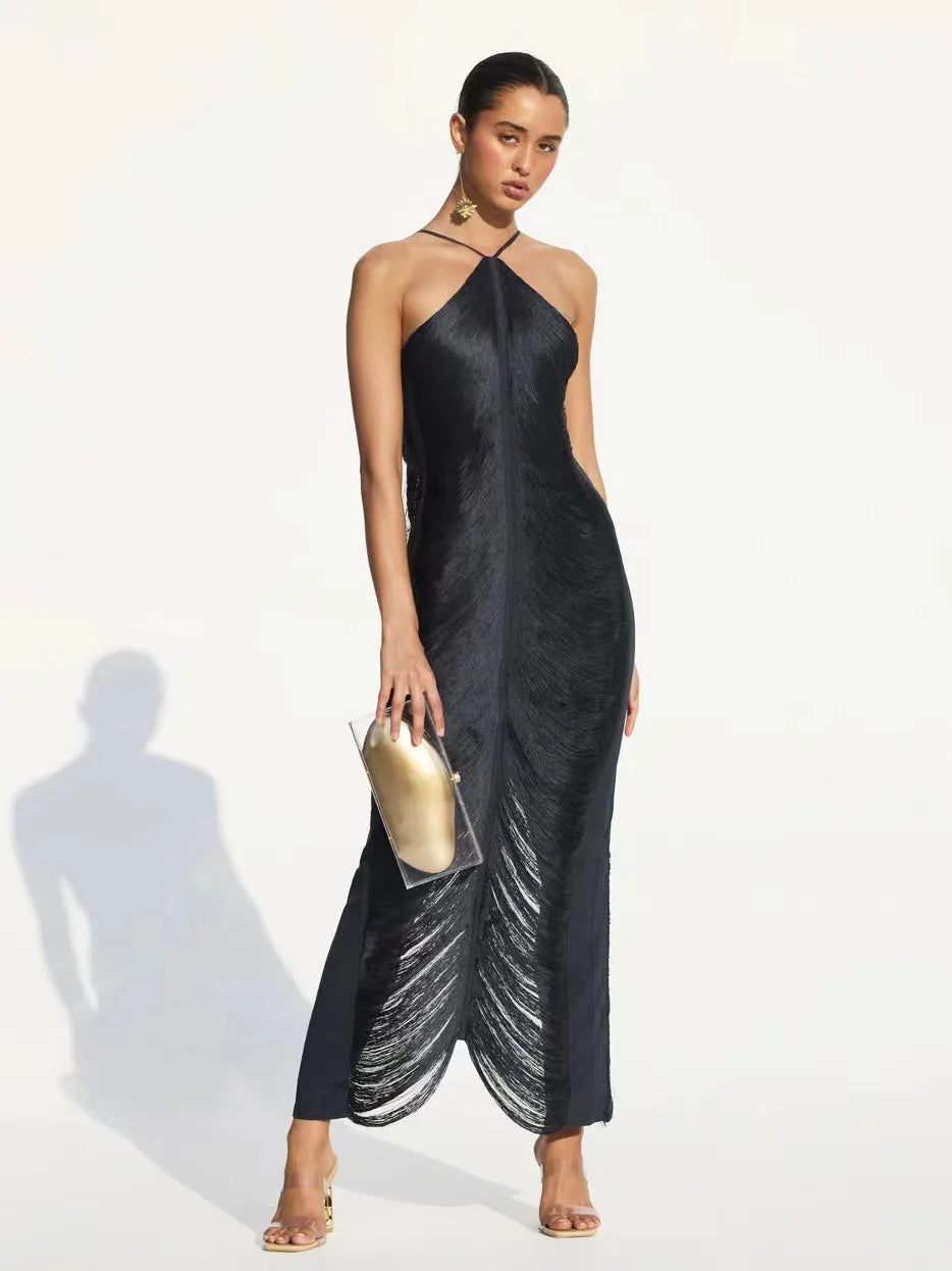 Dames Elegante avondjurk met plissé | Midi