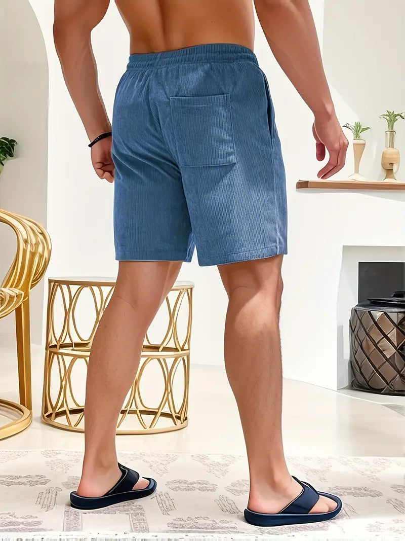 Heren Zomer Korte Broek | Ribstof, Trekkoord