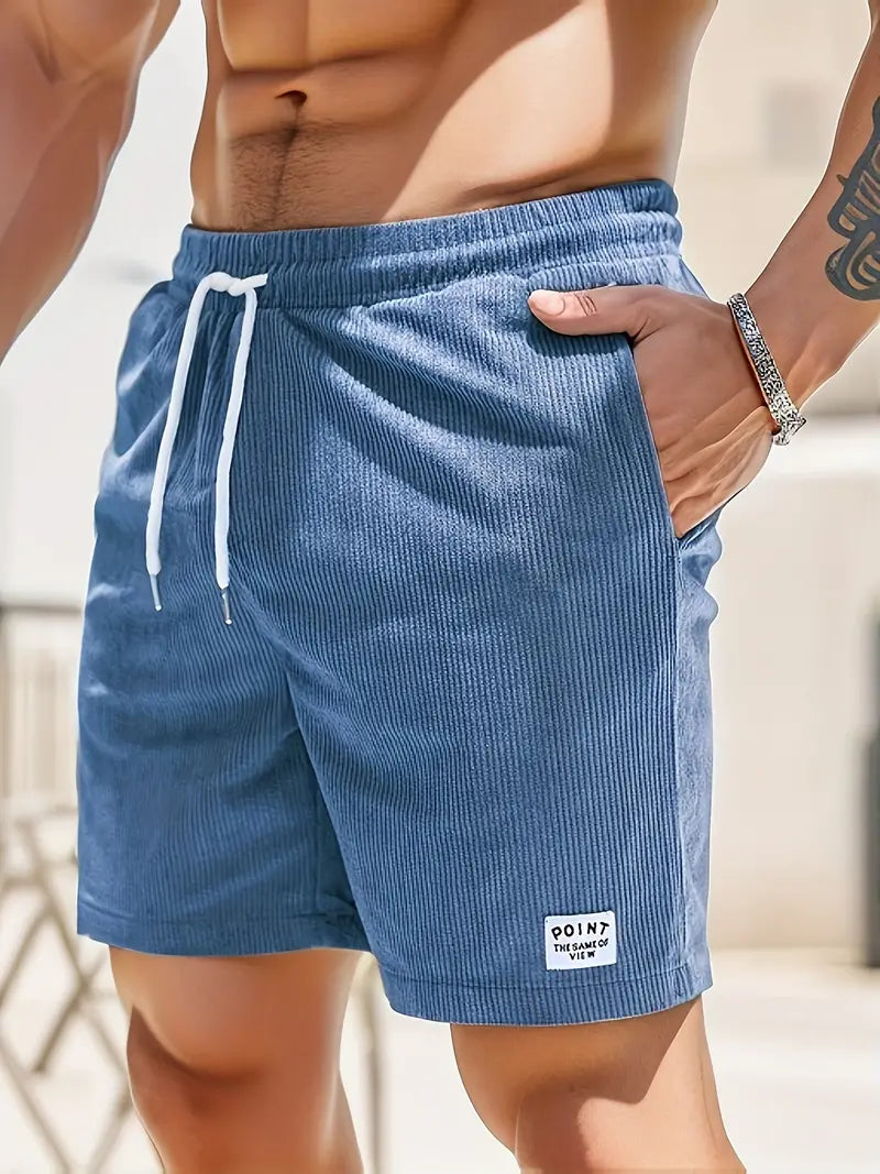 Heren Zomer Korte Broek | Ribstof, Trekkoord