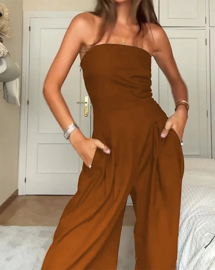Dames Zomer Jumpsuit | Strapless, Elegant