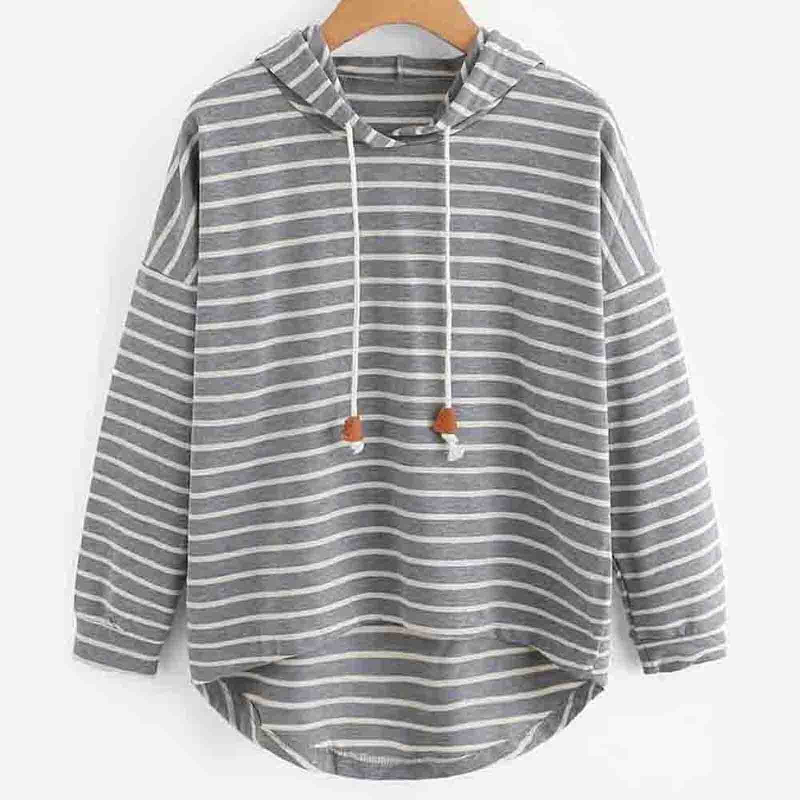 Dames Zomer Hoodie | Gestreept, Met Capuchon