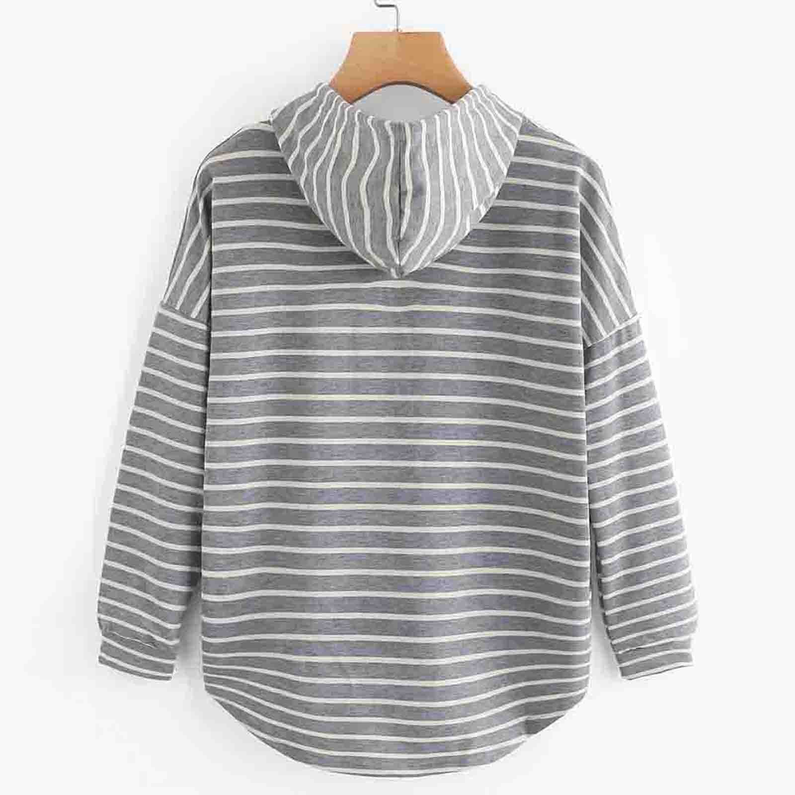 Dames Zomer Hoodie | Gestreept, Met Capuchon