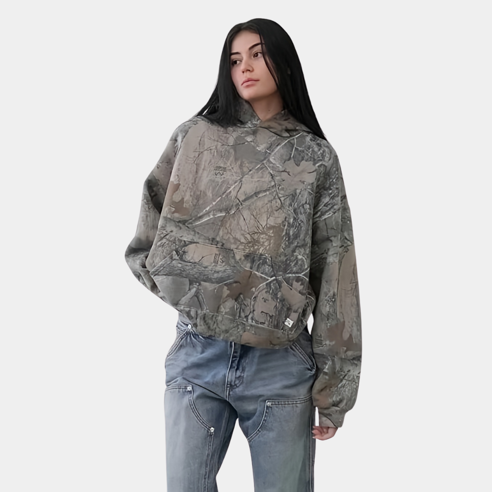 Unisex comfortabele camouflage hoodie | Lichtgewicht, ademend