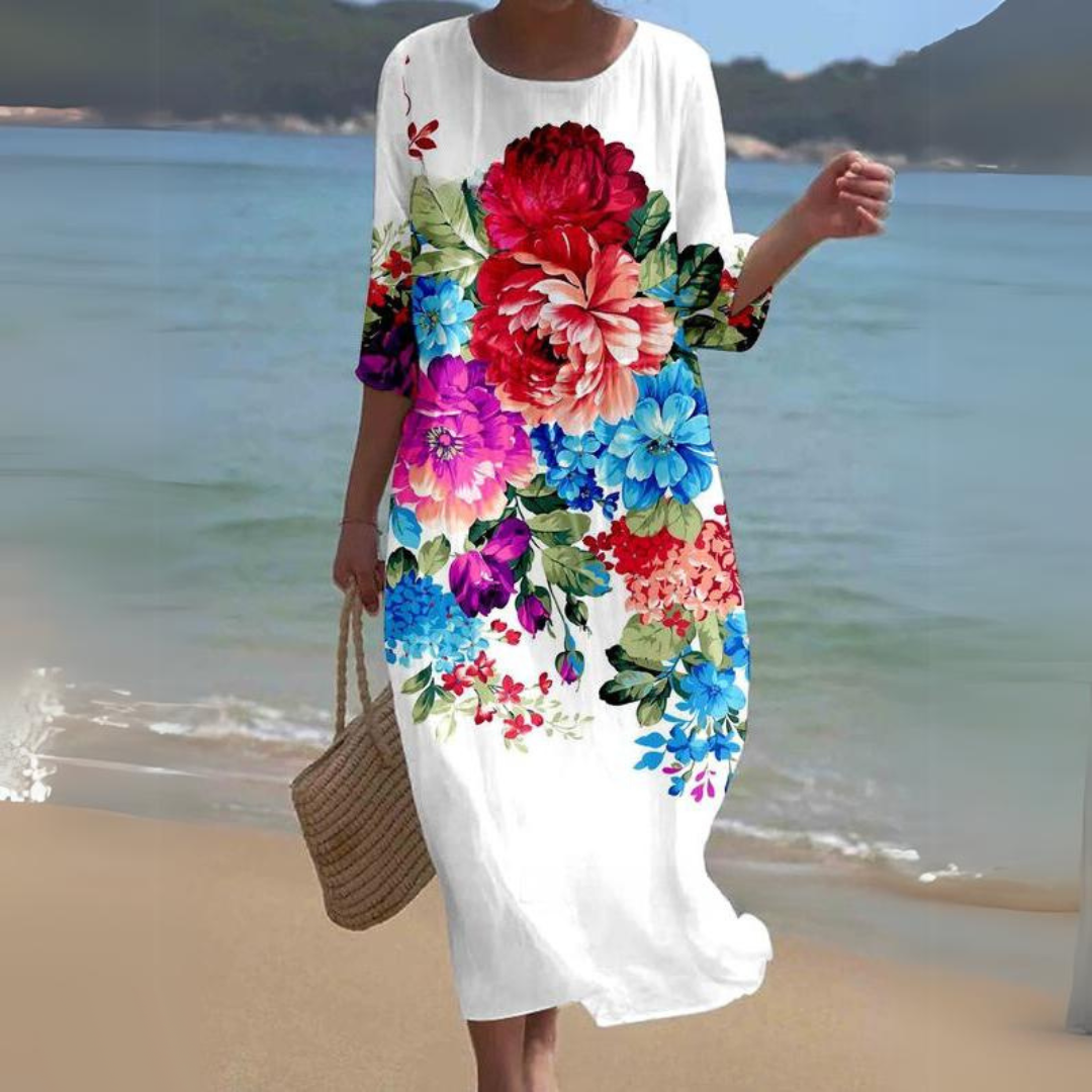 Dames Luchtige elegante zomerjurk | Midi