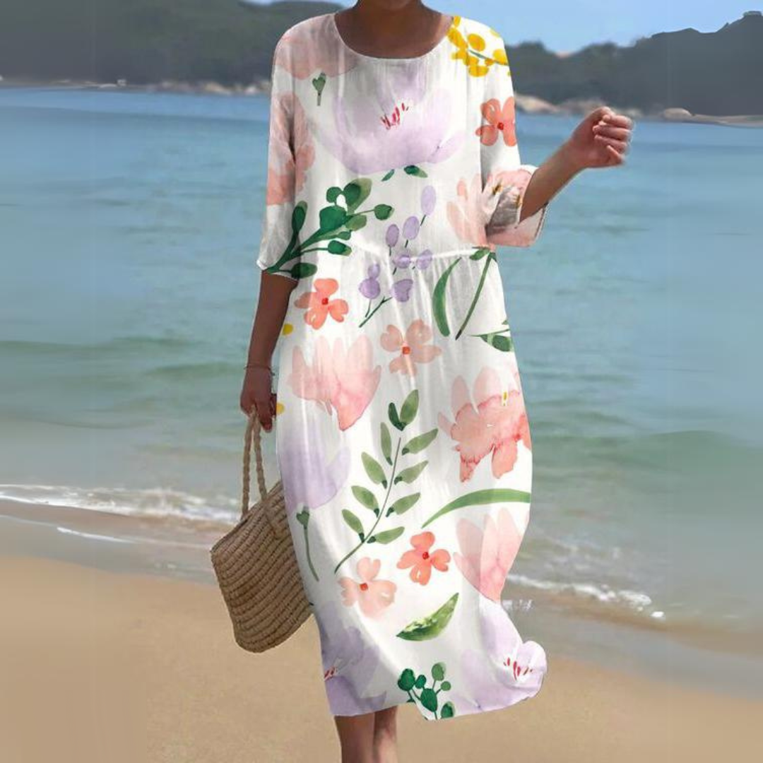 Dames Luchtige elegante zomerjurk | Midi