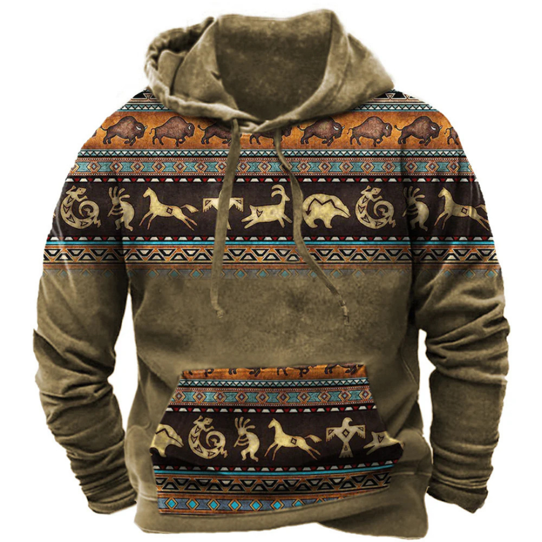 Heren Bedrukte Sweatshirts | Warme Kapstijl