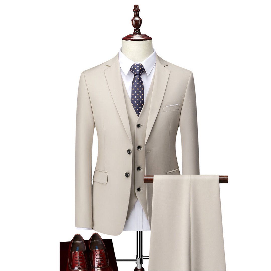 Heren Elegant Driedelig Pak | Gilet, Slim Fit