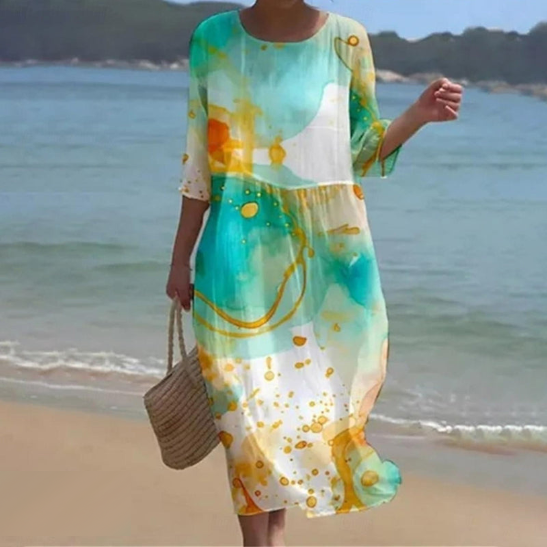 Dames Luchtige elegante zomerjurk | Midi