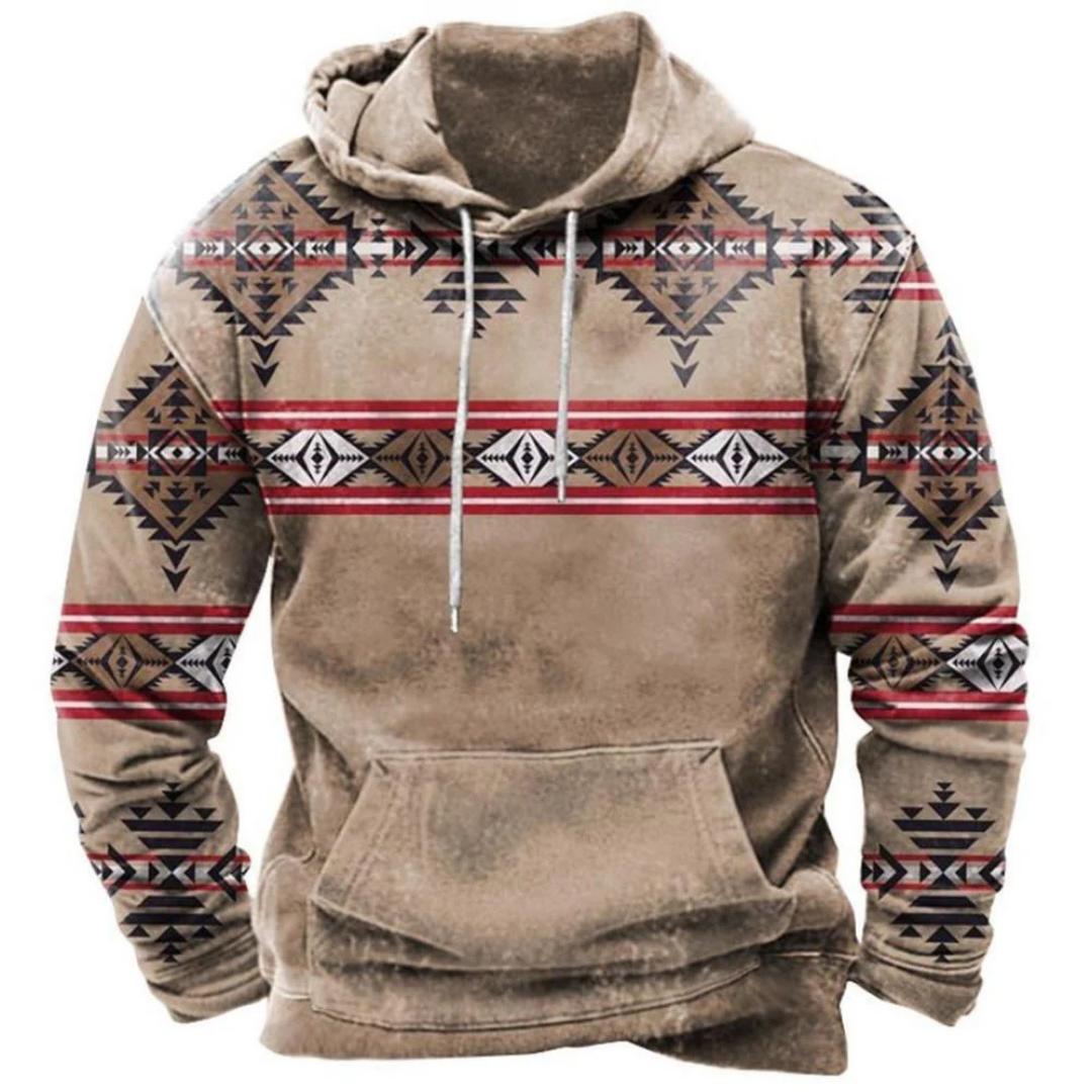 Heren Bedrukte Sweatshirts | Warme Kapstijl