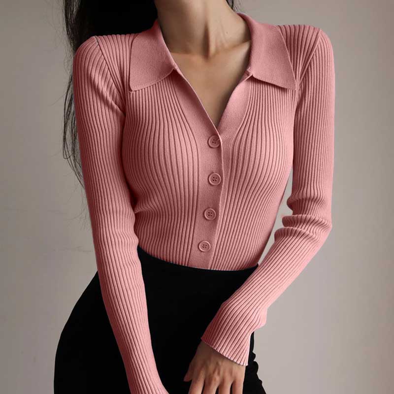 Dames Zomer Poloshirt | Langarm, Getailleerd