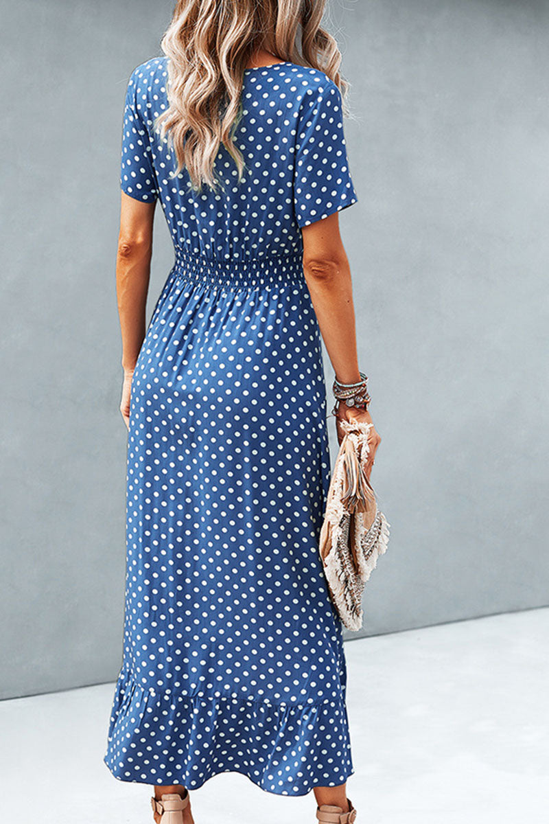 Lena | Abito Estivo Maxi a Pois Leggero per Donna