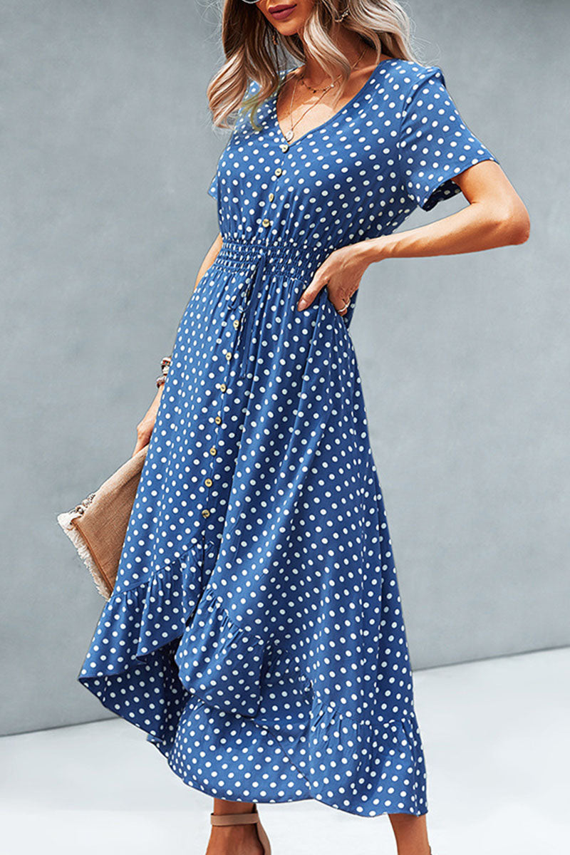 Lena | Abito Estivo Maxi a Pois Leggero per Donna