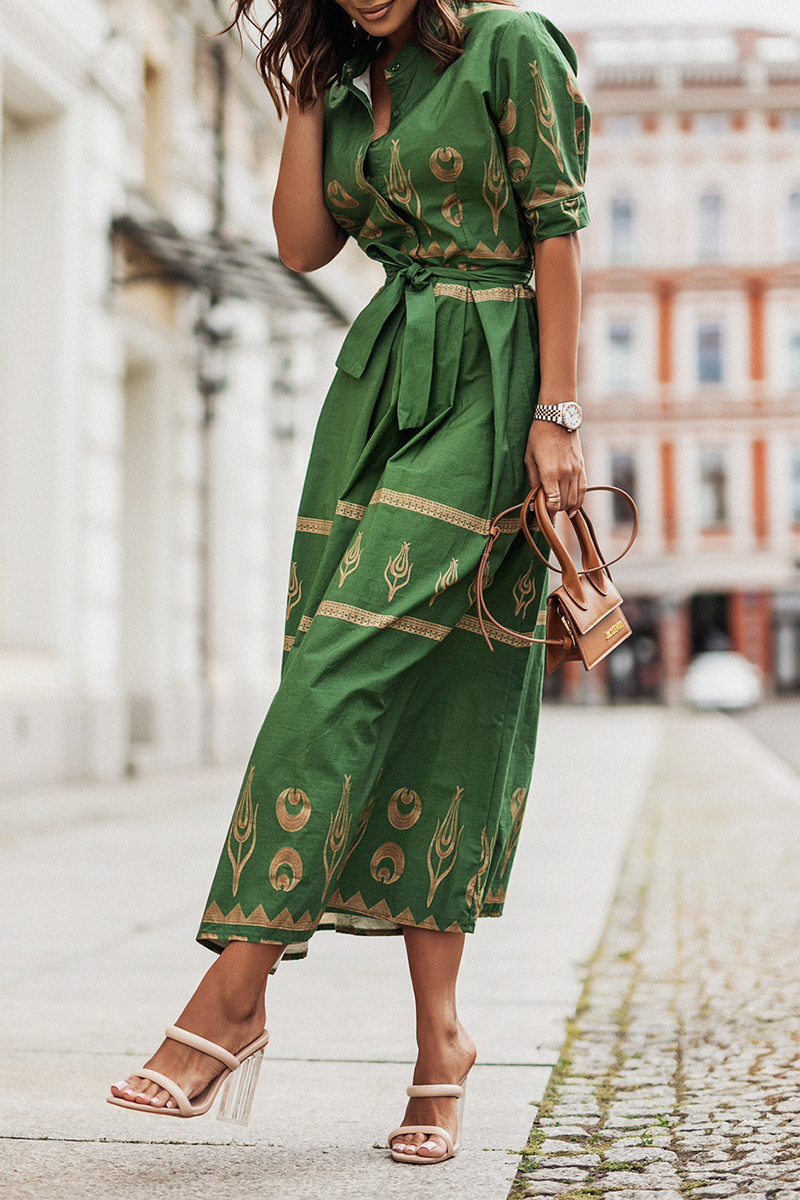 Dames Artistieke elegante zomerjurk | Midi