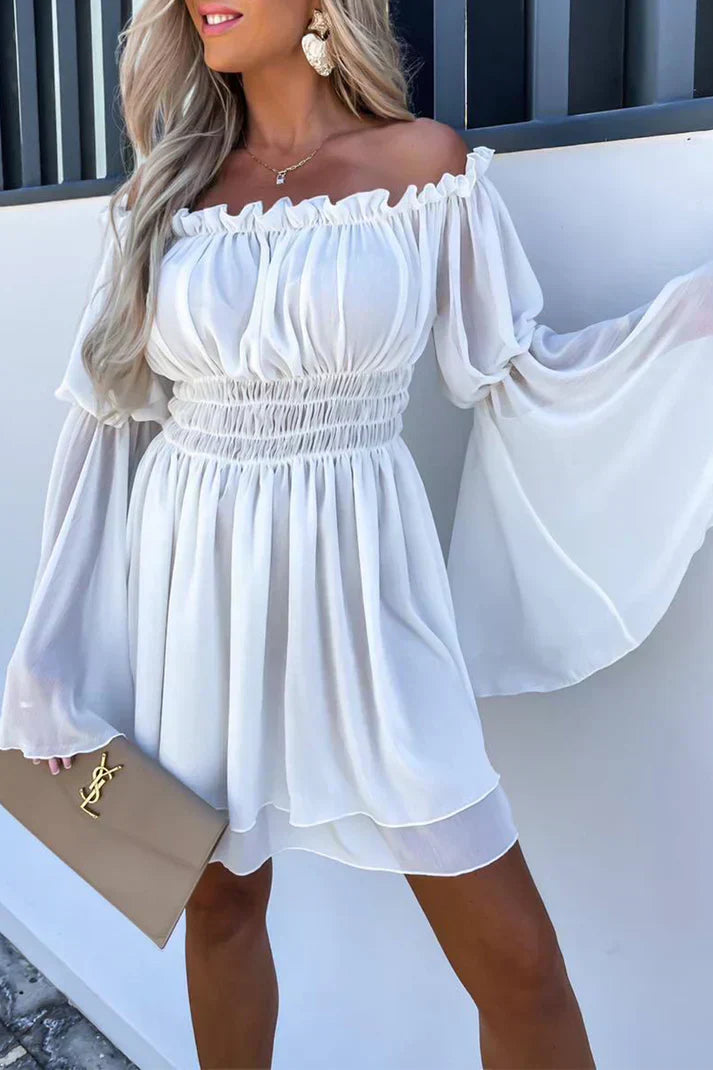 Abito Estivo Mini in Chiffon Leggero per Donne