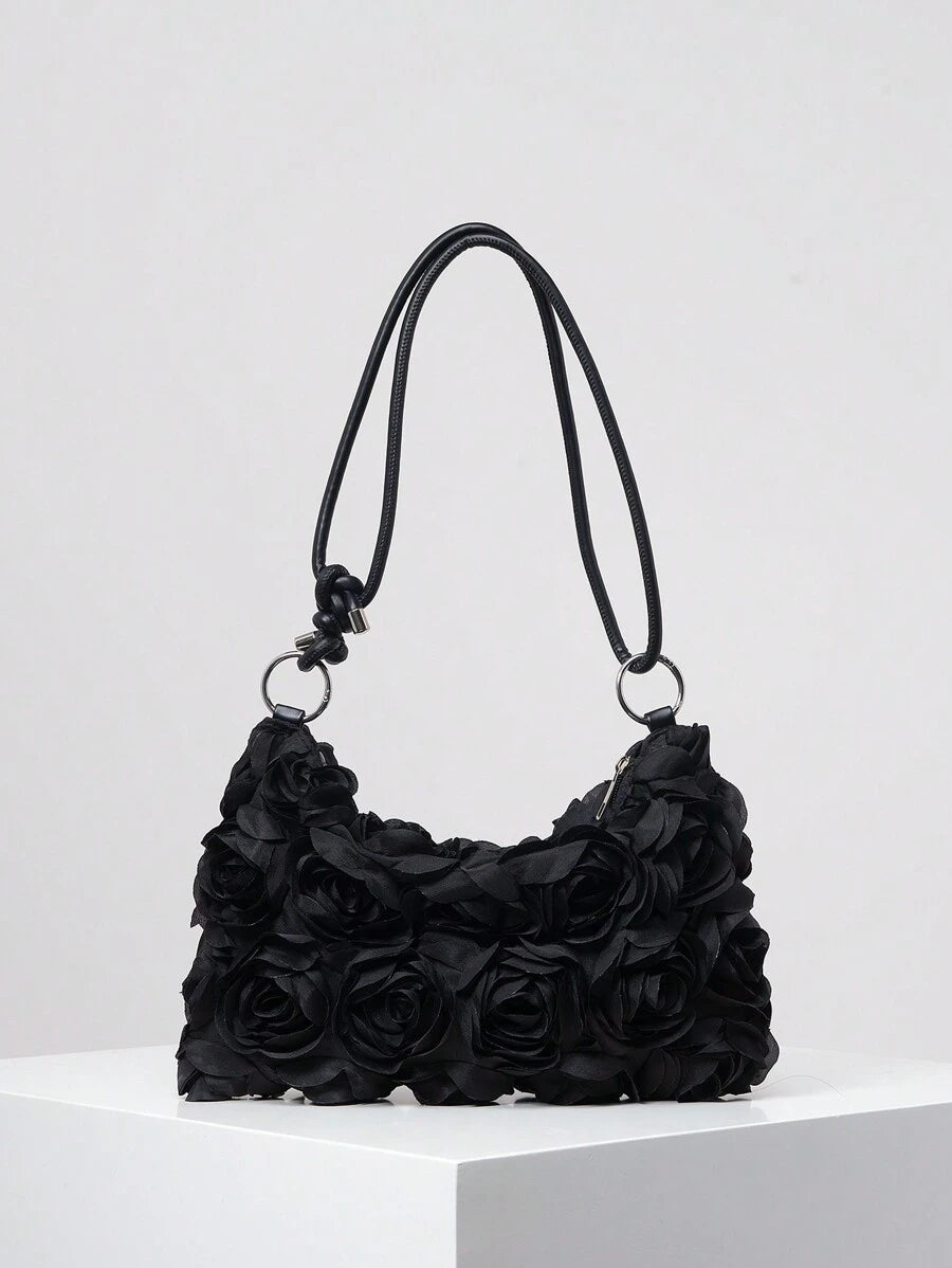 Dames Bohemian Zomer Rieten Tas | Klein, Met Gehaakt Design