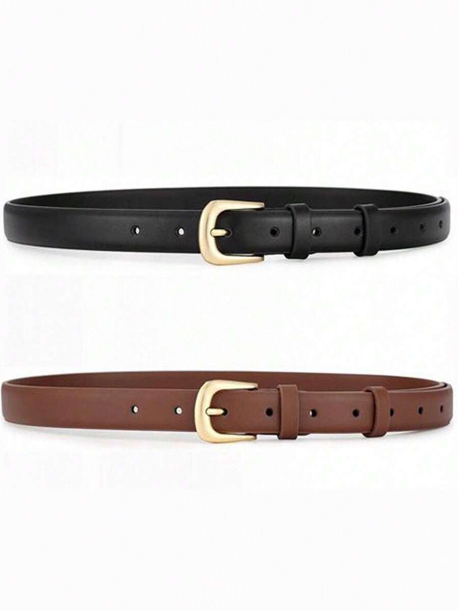 Dames Zwarte Zomer Riem | Smal, Met Goudkleurige Gesp