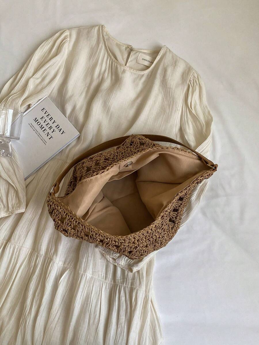 Dames Bohemian Zomer Rieten Tas | Groot, Gehaakt Design