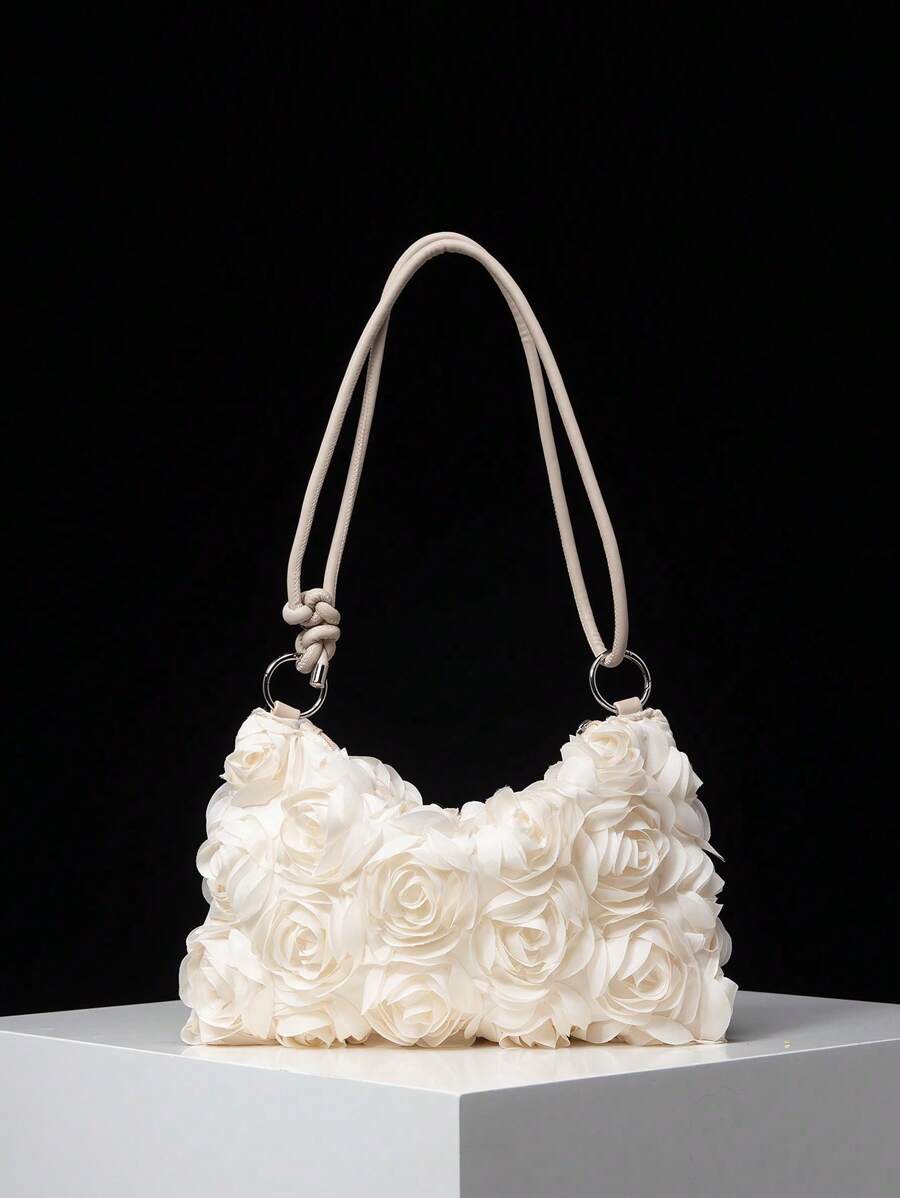 Dames Bohemian Zomer Rieten Tas | Klein, Met Gehaakt Design