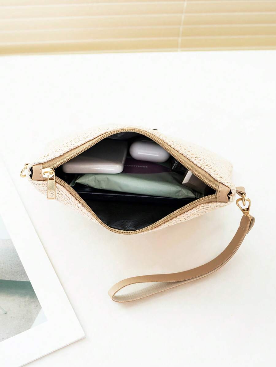 Dames Kleine Zomer Rieten Tas | Modern, Met Leren Schouderriem